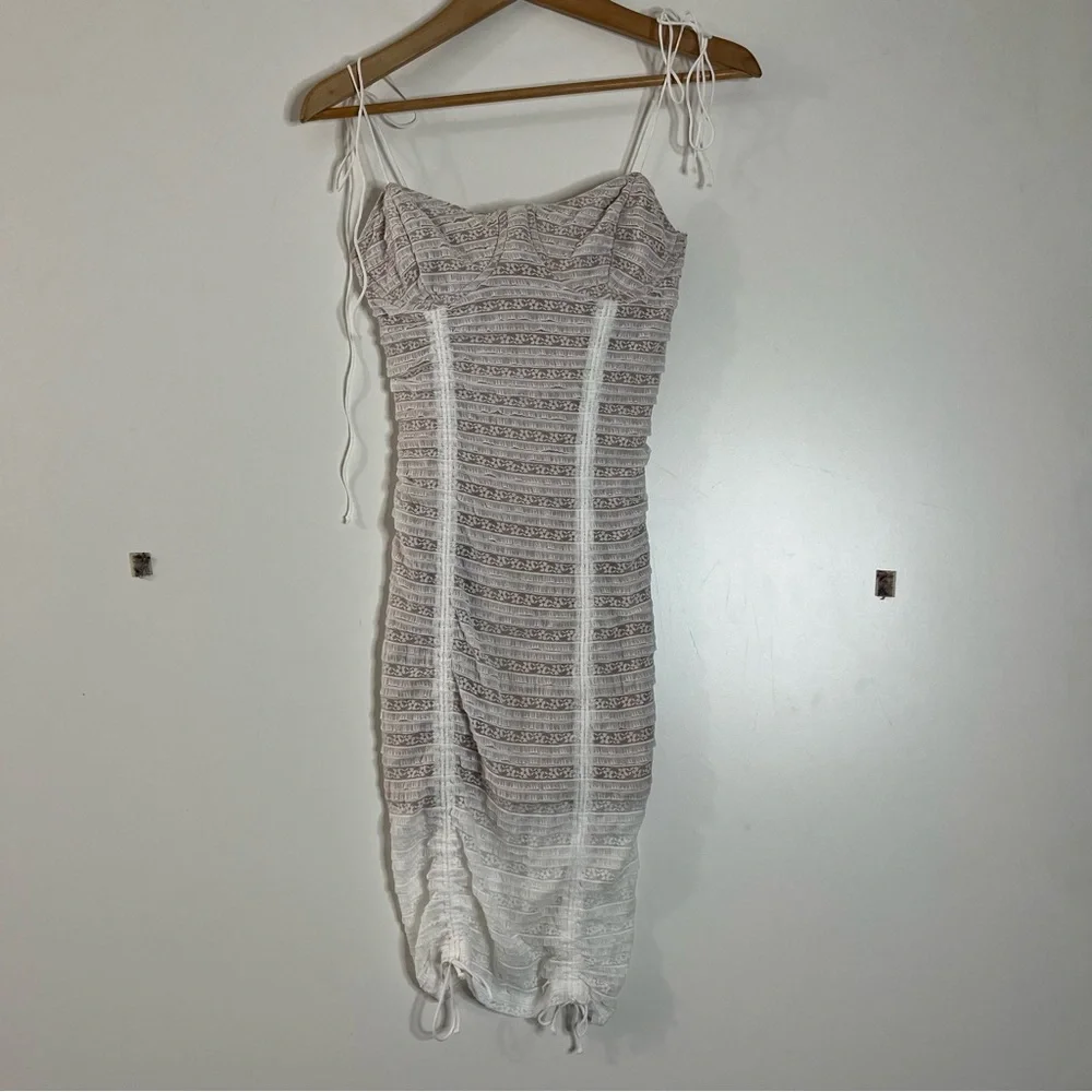 For love & lemons fondant shirred white mini dress - Picture 5 of 9
